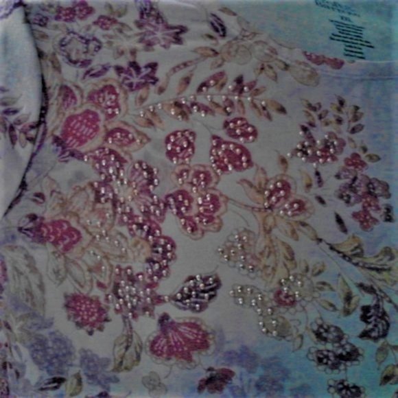 Croft & Barrow® Embellished 3/4 Chiffon Sleeve/XXL - Picture 5 of 6